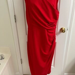 Alexia Admor Yoon Cap Sleeve Draped Sheath Dress